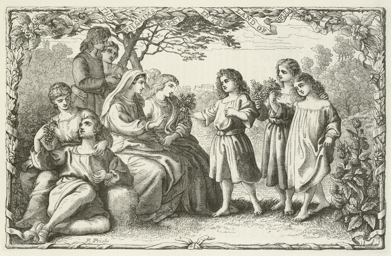 Ilustrace pro The Pilgrims Progress od Johna Bunyana od English School