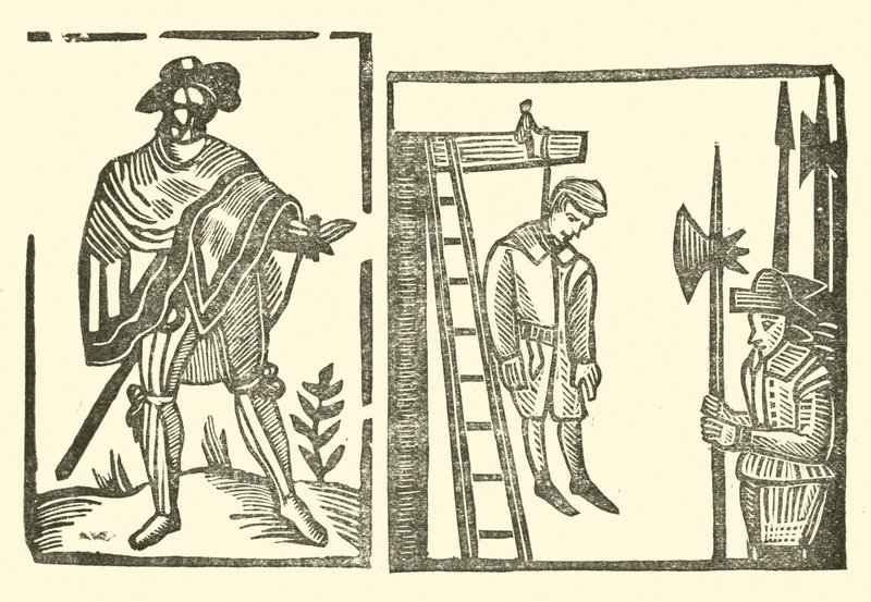 Ilustrace pro The Roxburghe Ballads od English School