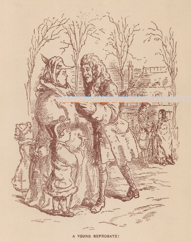 Ilustrace pro The Virginians od Thackeray (litho) od English School