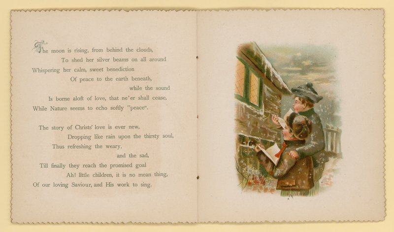 Ilustrace pro Tidings Of Joy od Dory Ross (barevná litografie) od English School