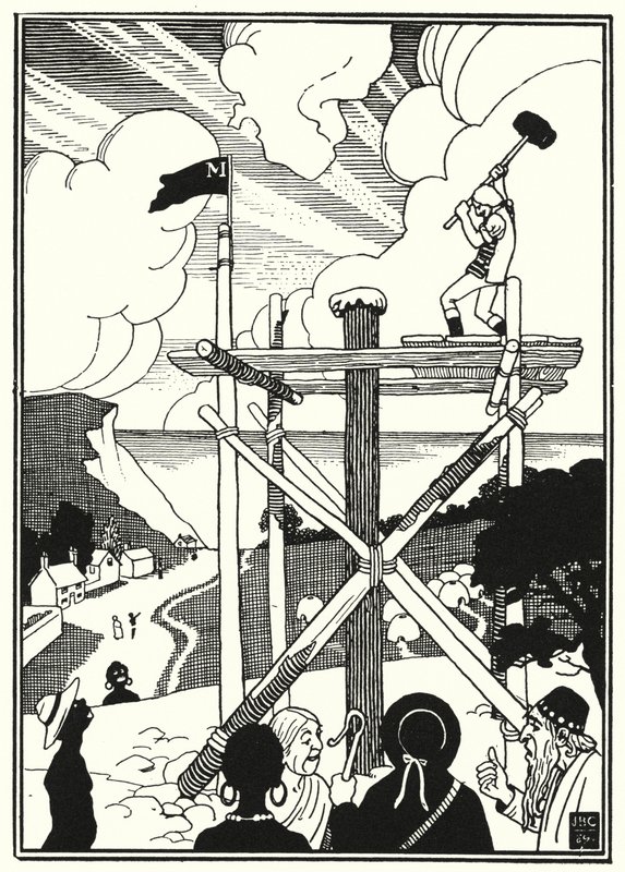 Ilustrace pro Dobrodružství barona Munchausena (rytina) od English School