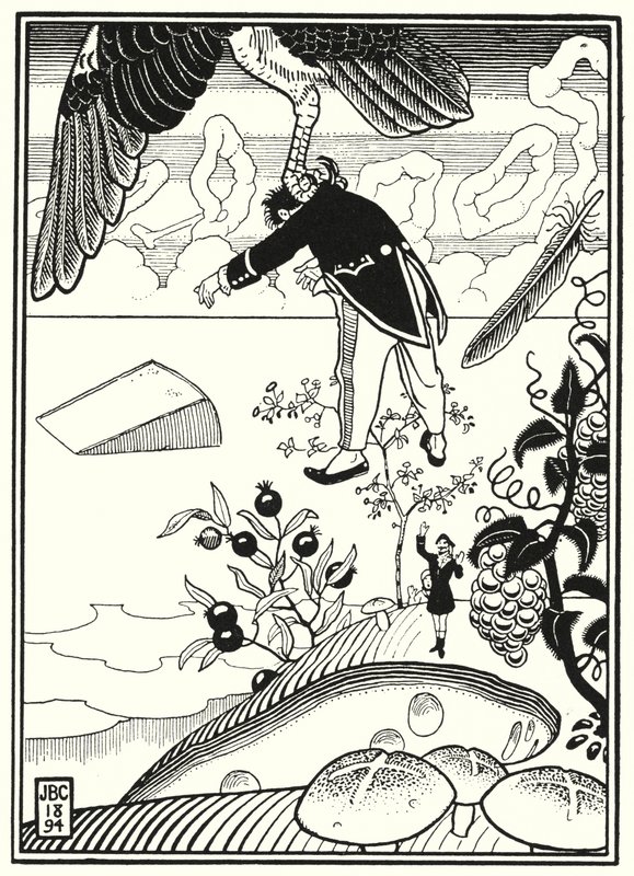 Ilustrace k Dobrodružství barona Prášila (rytina) od English School