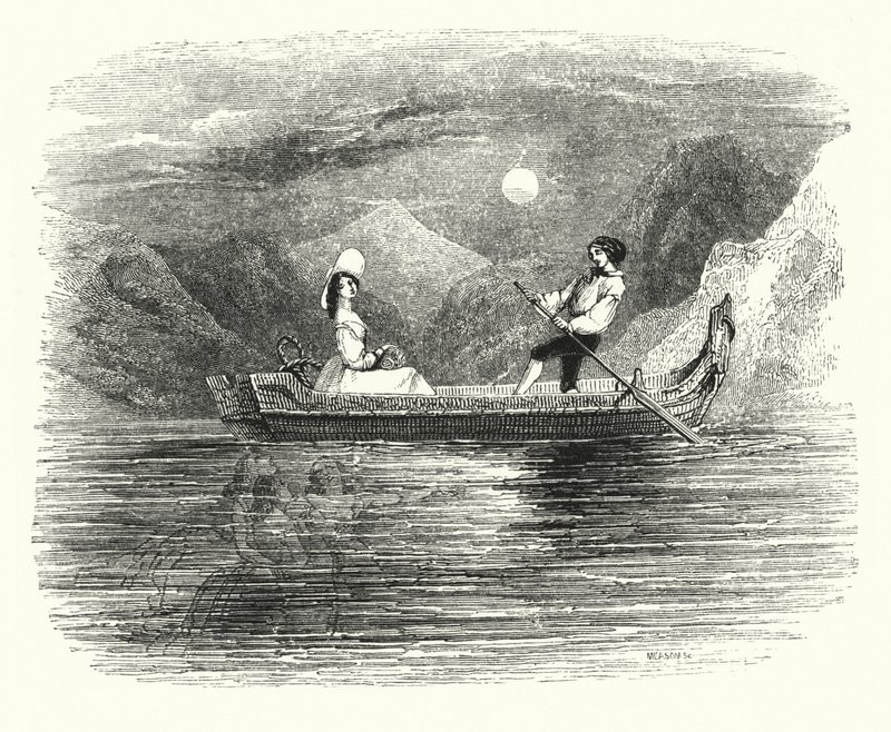 Ilustrace pro balet, Ondine nebo The Naiad (rytina) od English School