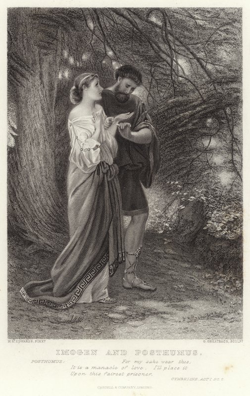Imogen and Posthumus, Cymbeline, Act I, Sc 2 od English School