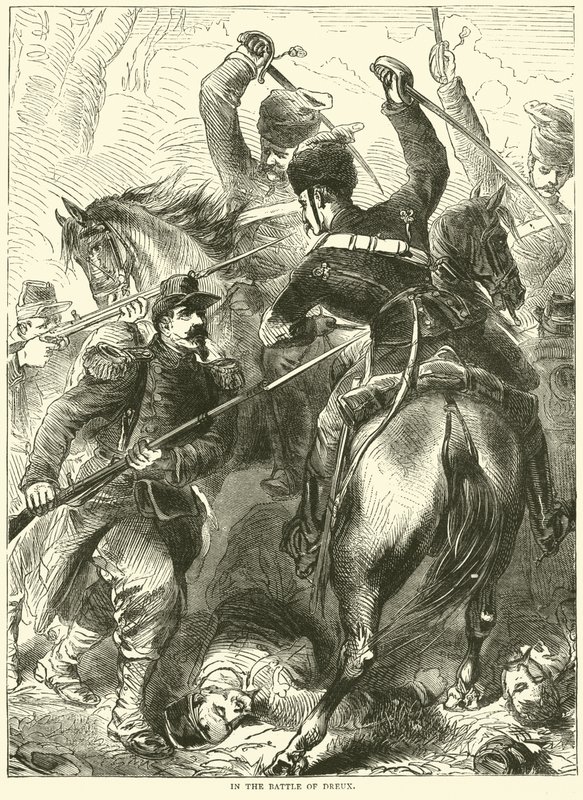V bitvě u Dreux, listopad 1870 od English School