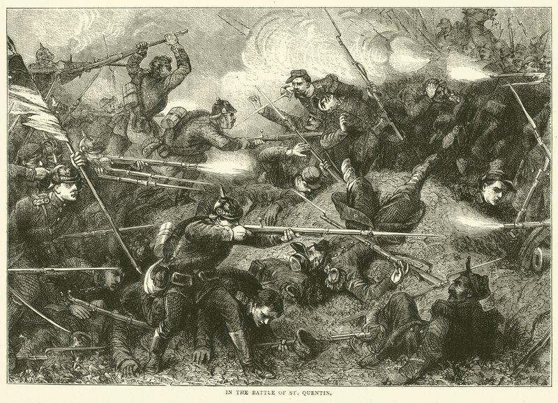 V bitvě u St Quentin, leden 1871 od English School