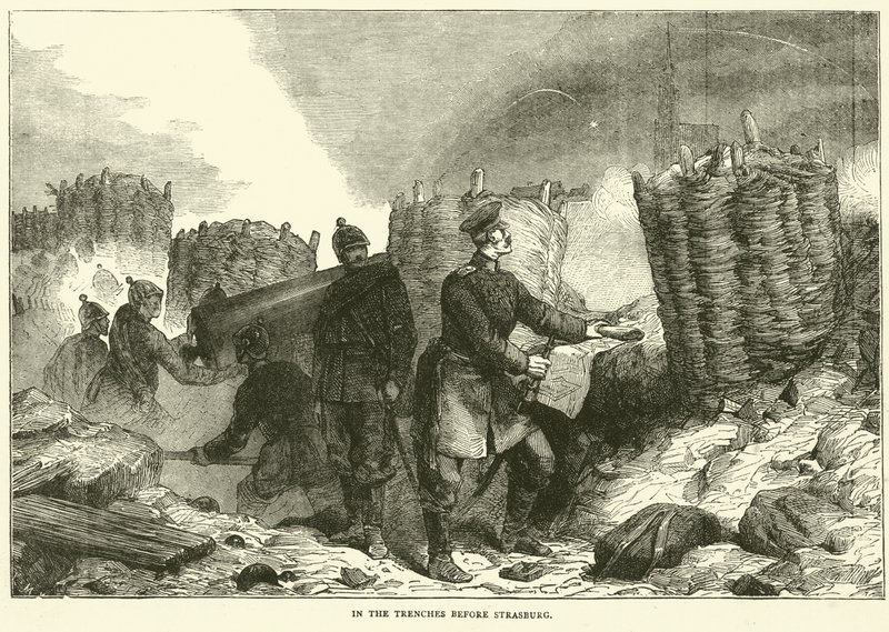 V zákopech před Štrasburkem, září 1870 od English School