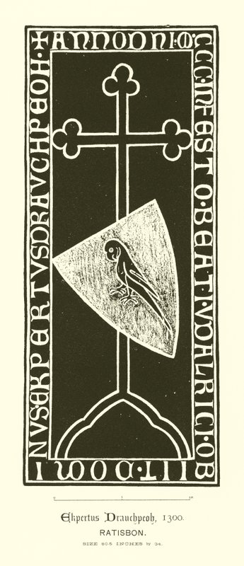 Vyřezávaná deska (rytina) od English School