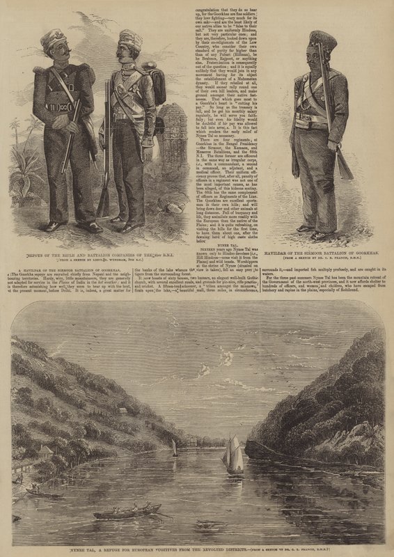 Indické povstání z roku 1857 (rytina) od English School