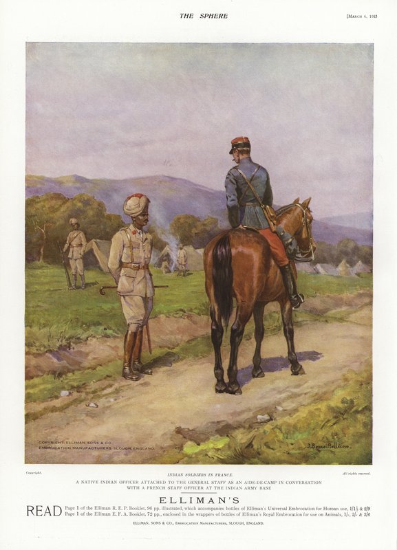 Indičtí vojáci ve Francii, první světová válka od English School