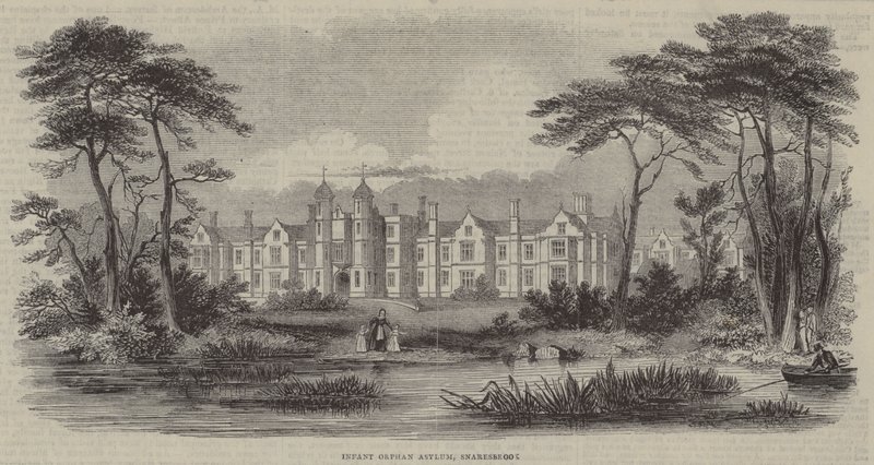 Infant Orphan Asylum, Snaresbrook (rytina) od English School