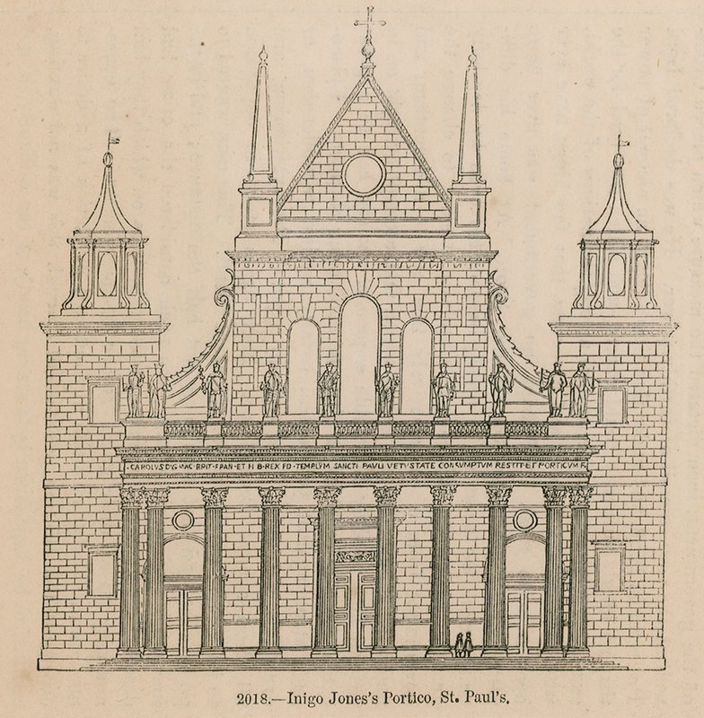 Inigo Jones Portico, Katedrála svatého Pavla, Londýn od English School