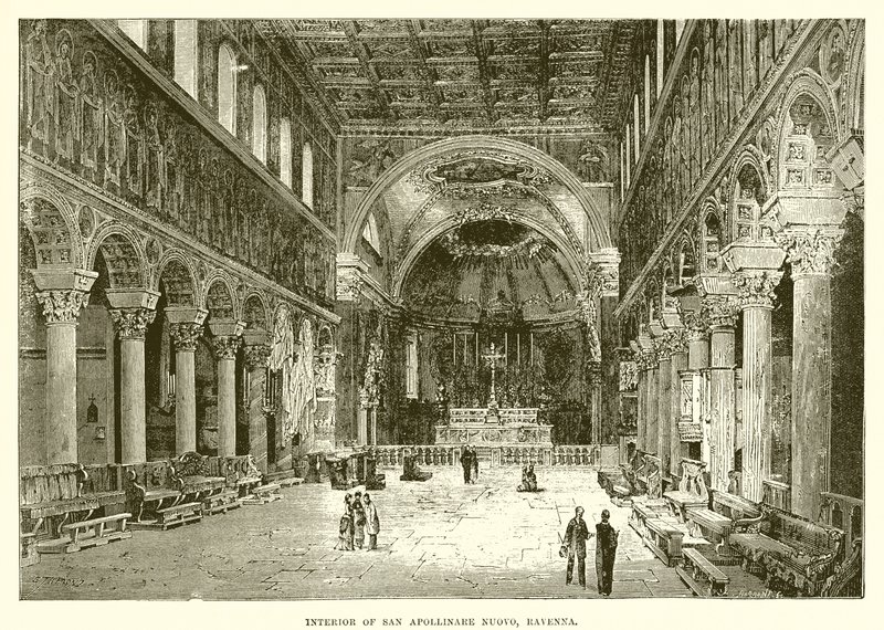 Interiér San Apollinare Nuovo, Ravenna od English School