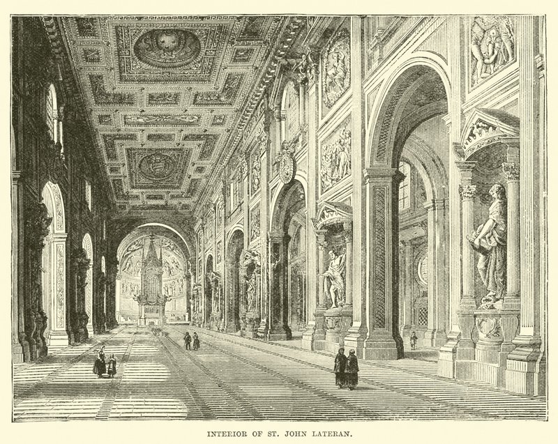 Interiér St John Lateran od English School