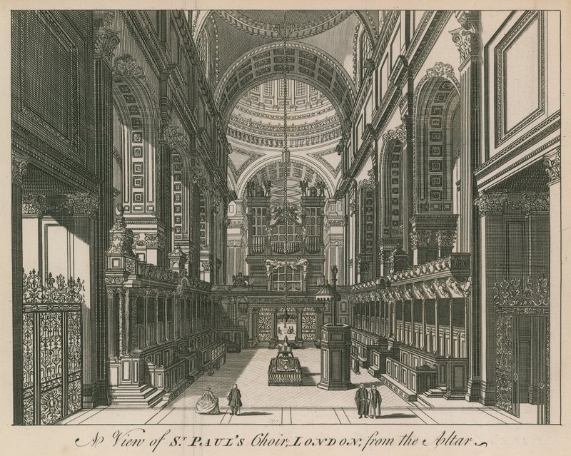 Interiér katedrály svatého Pavla od English School