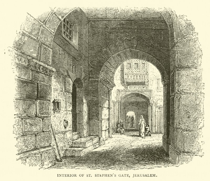 Interiér St Stephens Gate, Jeruzalém od English School