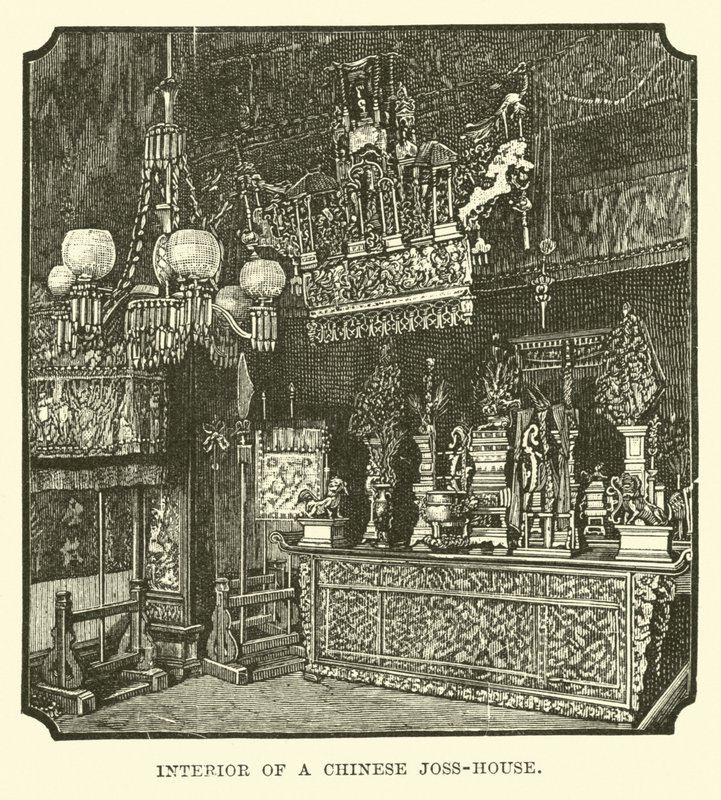 Interiér čínského Joss-House od English School