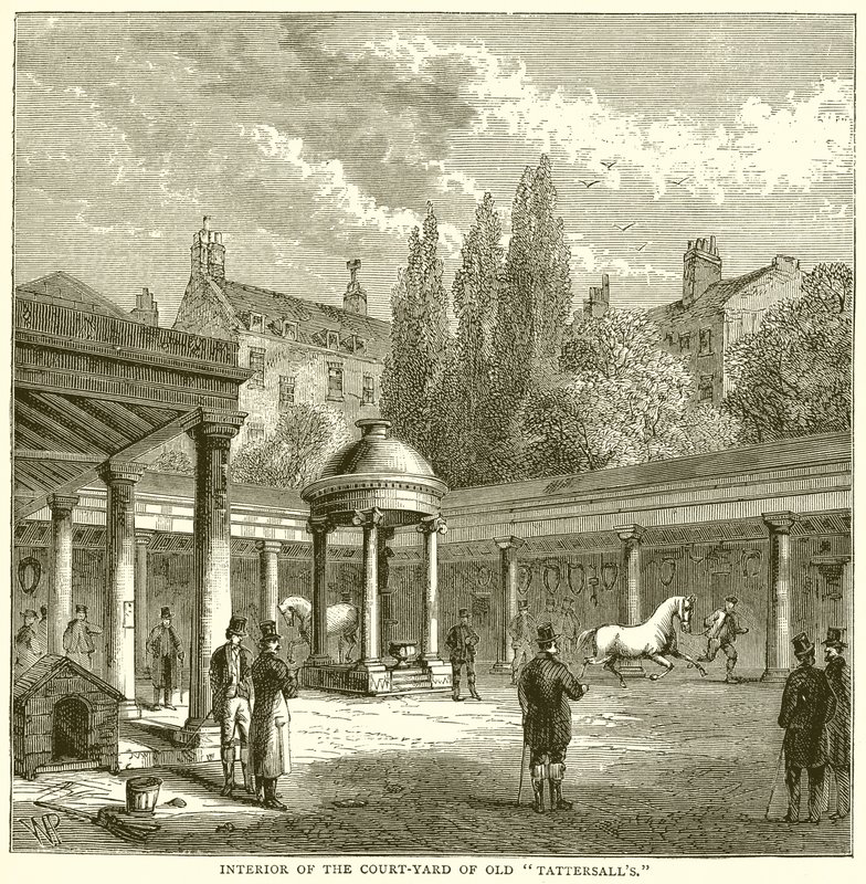 Interiér nádvoří starých Tattersalls od English School