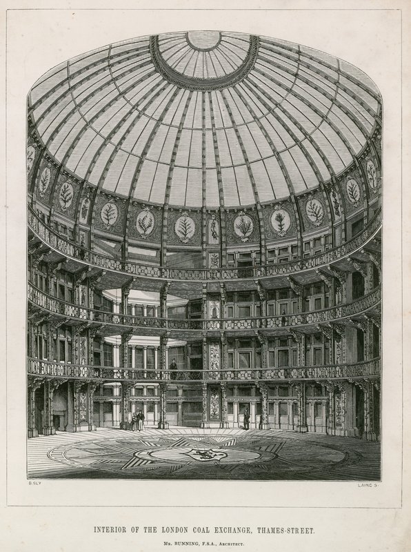 Interiér New Coal Exchange, Thames Street od English School