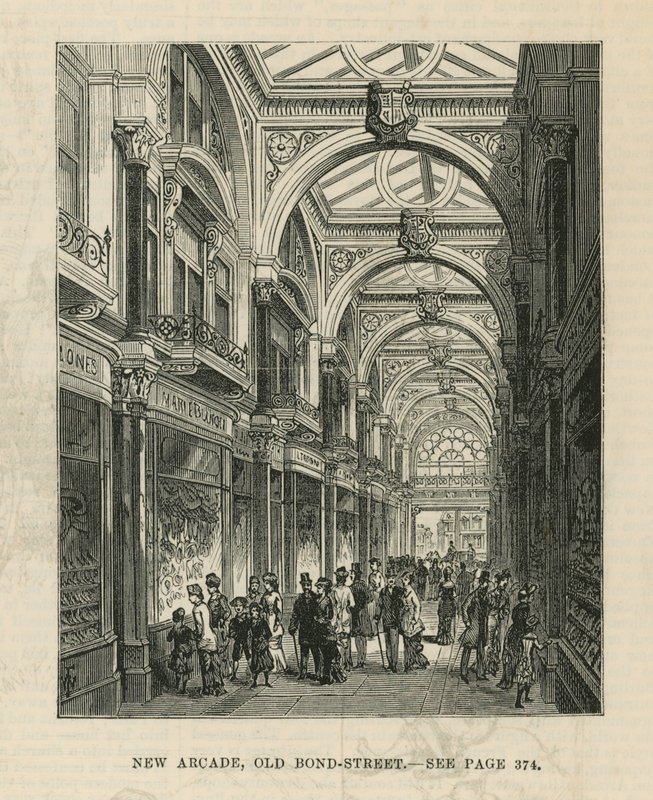 Interiér nové pasáže na Old Bond Street od English School
