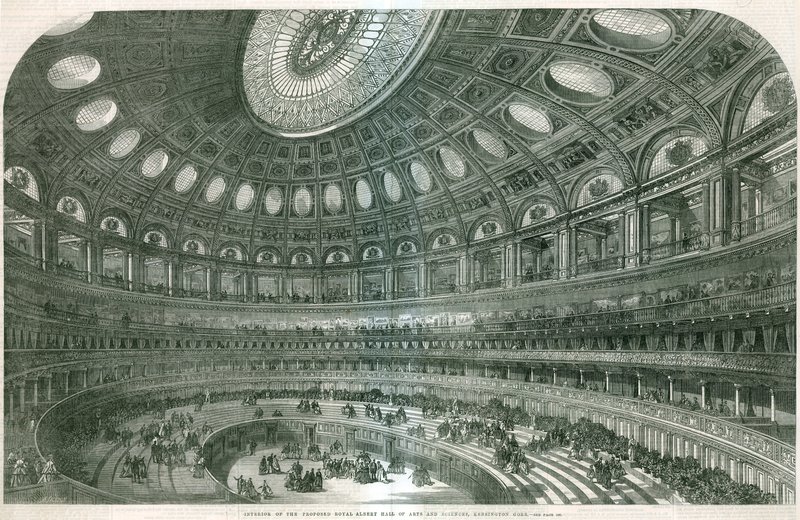 Interiér navrhované Royal Albert Hall od English School
