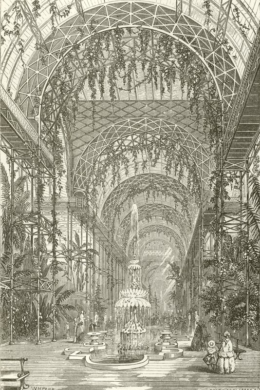 Vnitřní pohled na Crystal Palace, Sydenham od English School