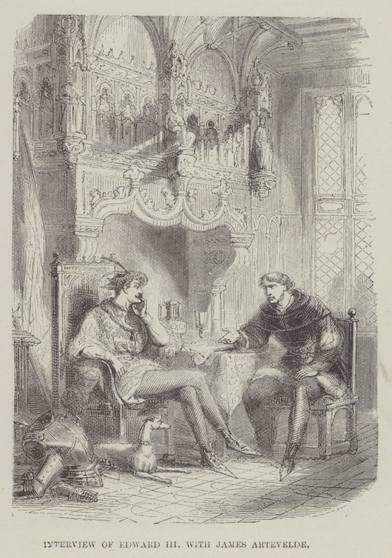 Rozhovor Edwarda III s Jamesem Arteveldem (rytina) od English School