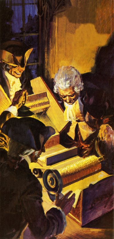 Vetřelci zkoumají džin bavlny Eli Whitney od English School