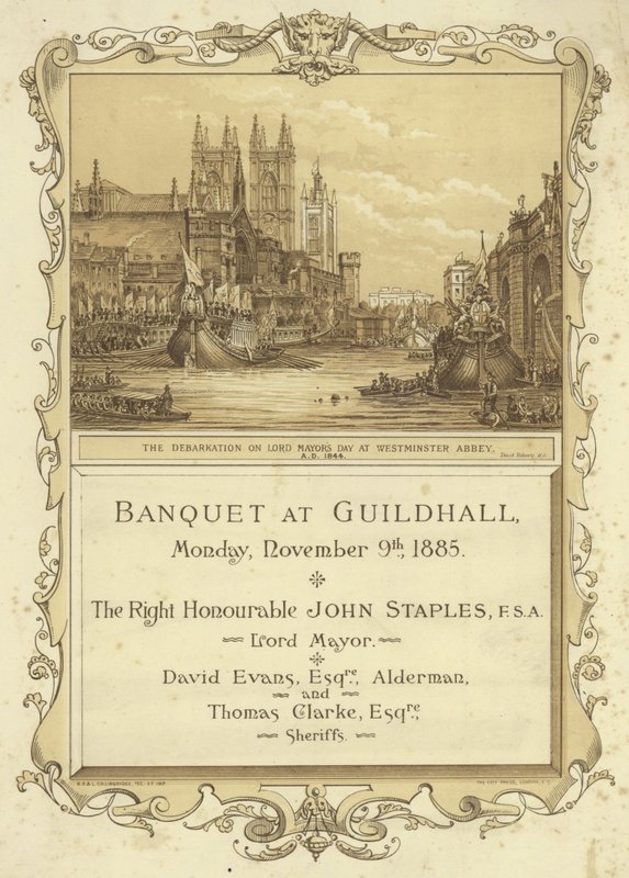 Pozvánka na banket v Guildhall od English School