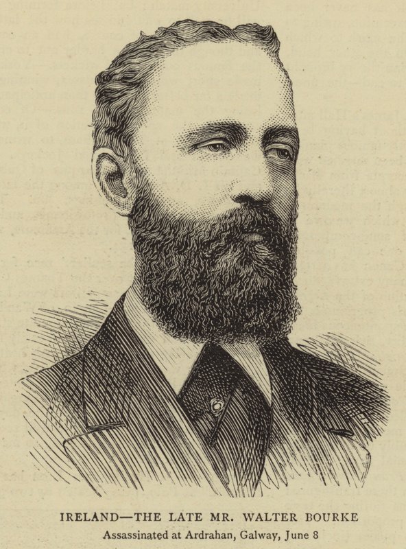 Irsko, zesnulý pan Walter Bourke (rytina) od English School