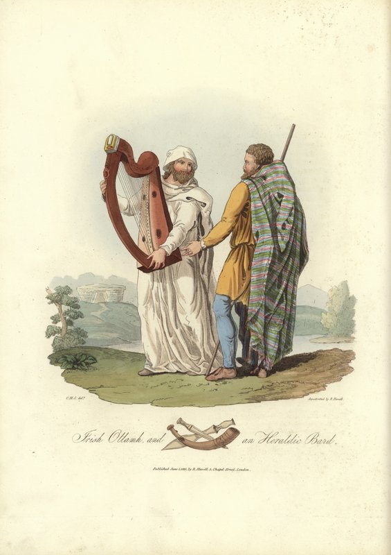 Irský ottamh a heraldický bard od English School