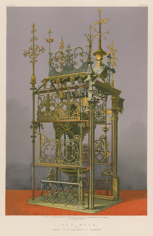 Iron Work od pánů W Mc Farlane and Co, Glasgow od English School