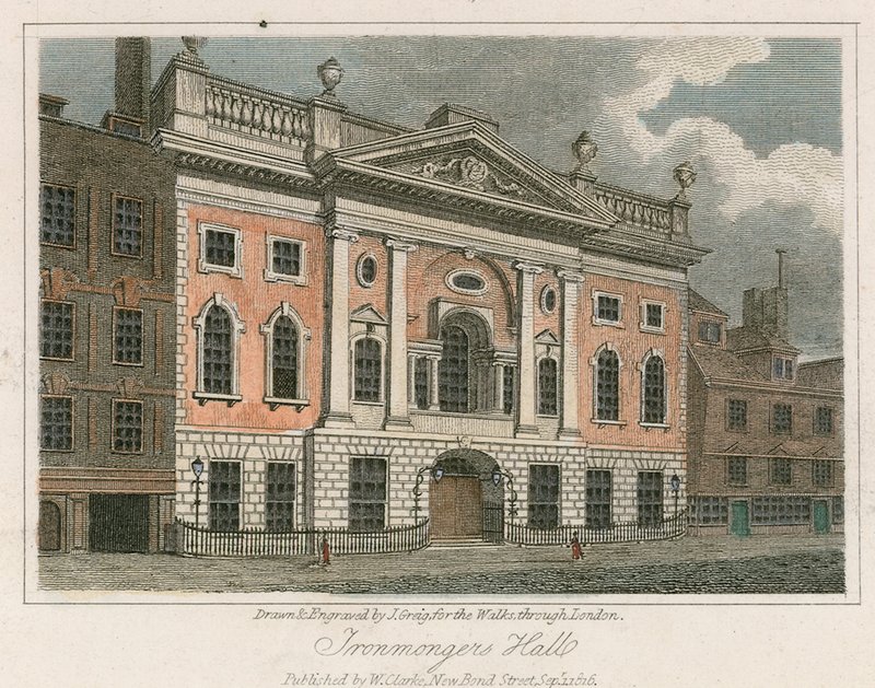 Ironmongers Hall, Londýn od English School