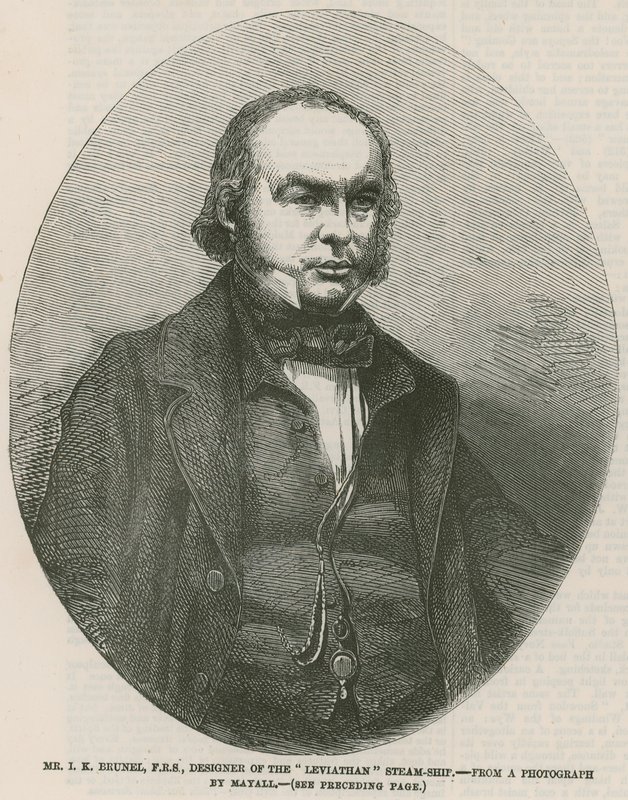 Isambard Kingdom Brunel, konstruktér parní lodi Leviathan od English School