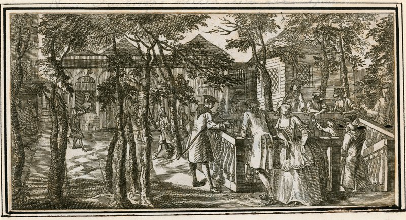 Islington Spa, dříve New Tunbridge Wells, 1735 od English School
