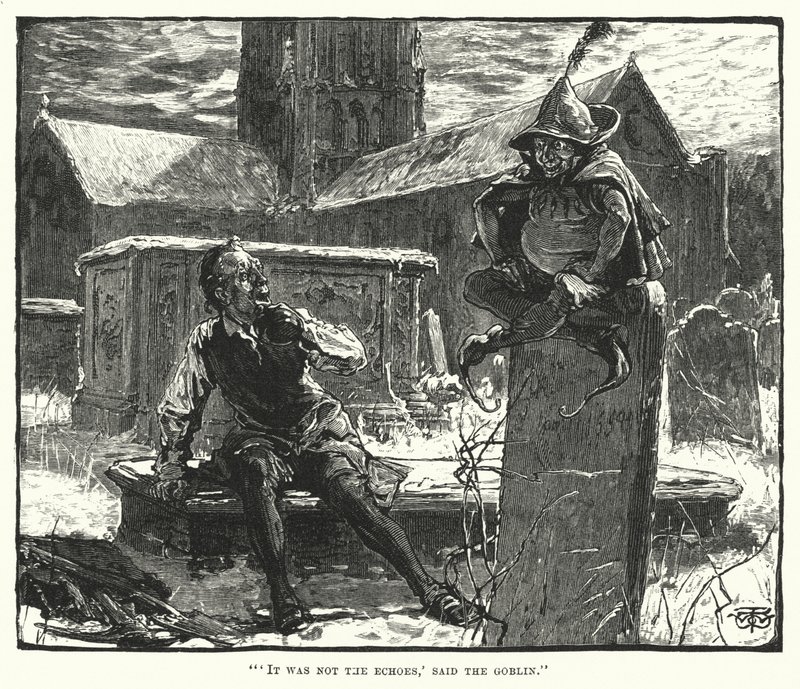 Nebyly to Echoes, řekl Goblin (rytina) od English School