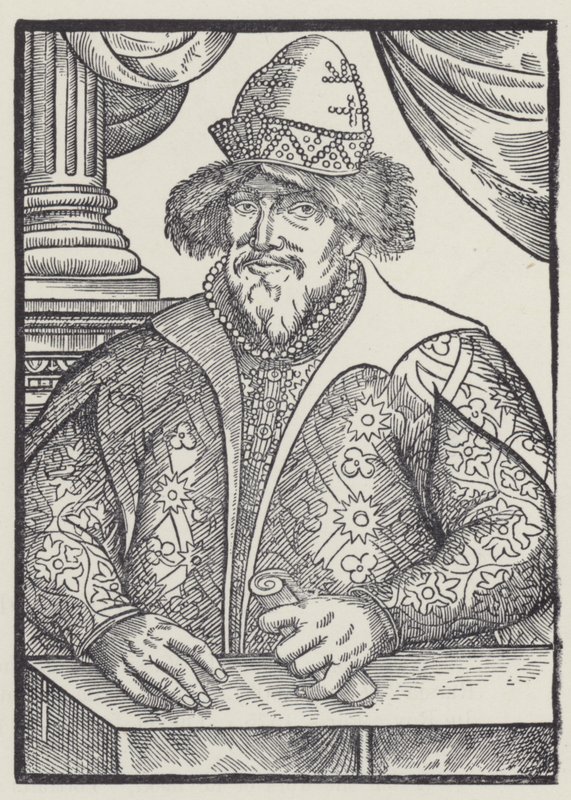 Ivan IV, ruský car (litografie) od English School