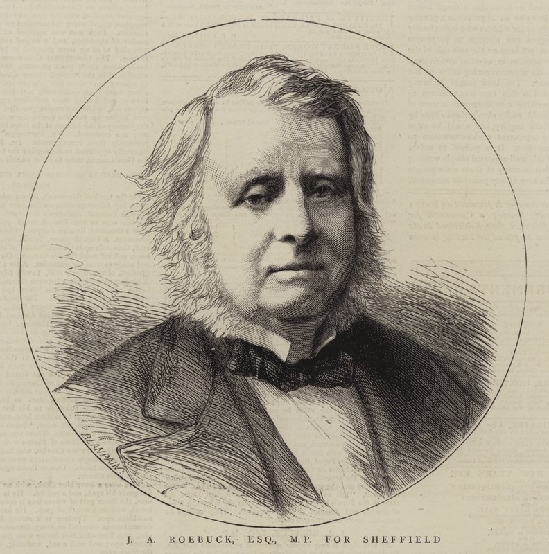 J A Roebuck, Esquire, poslanec za Sheffield (rytina) od English School