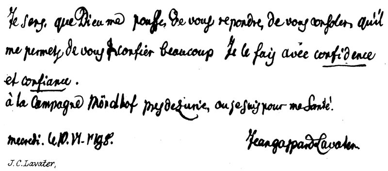 J C Lavater od English School