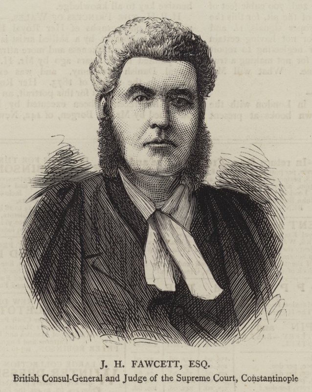 JH Fawcett, Esquire (rytina) od English School