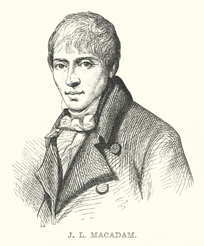 J L MacAdam (rytina) od English School