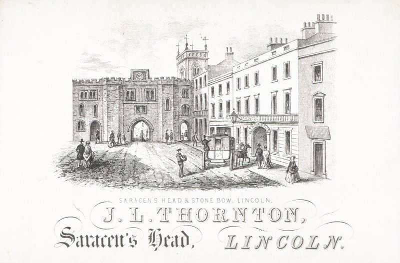 J L Thornton, Saracens Head and Stone, Lincoln od English School