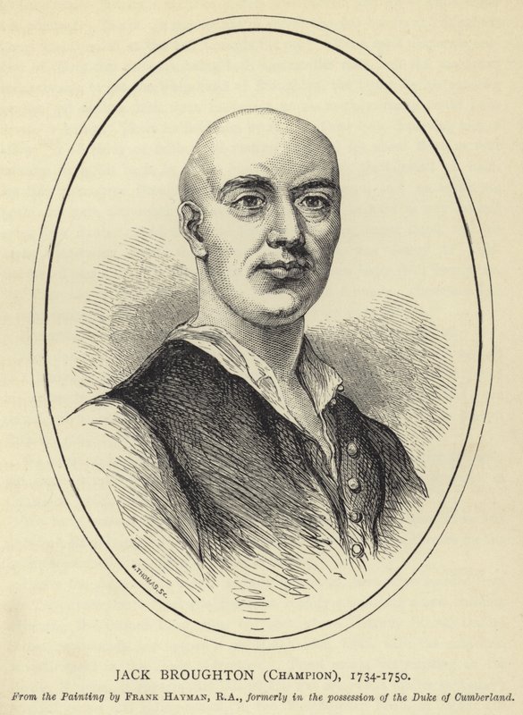 Jack Broughton, Champion, 1734-1750, Z obrazu Franka Haymana, RA, dříve v držení vévody z Cumberlandu od English School