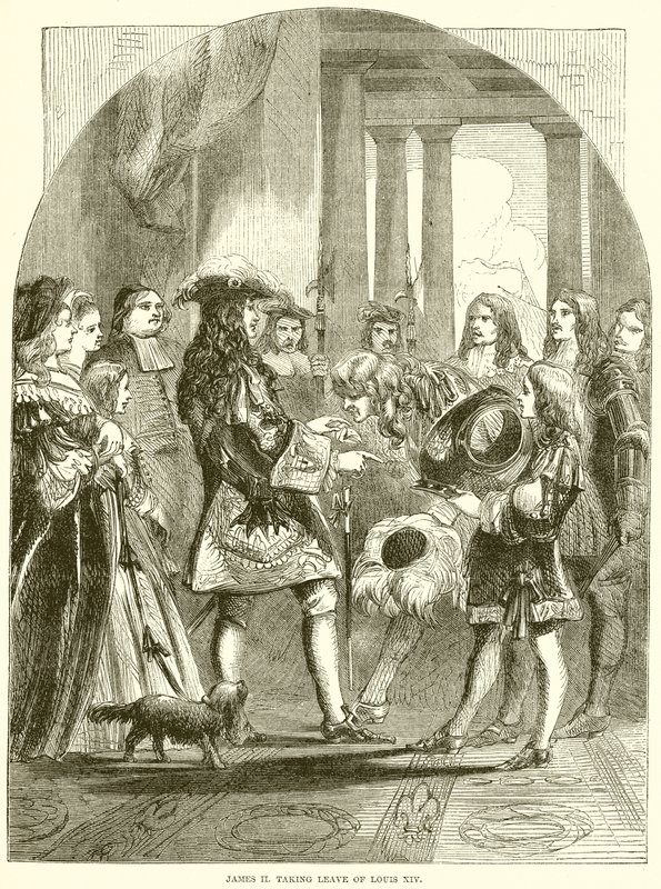 Jakuba II. rozloučení s Ludvíkem XIV od English School