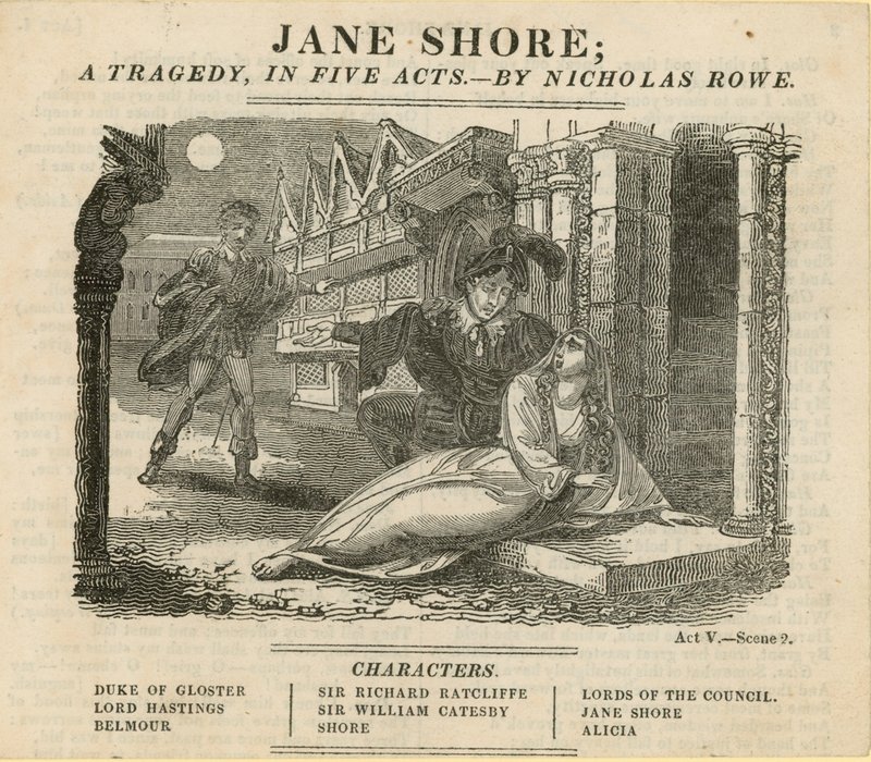 Jane Shore, tragédie v pěti jednáních. od English School