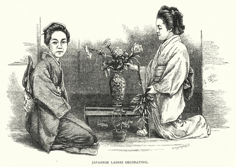 Japonské dámské zdobení (rytí) od English School