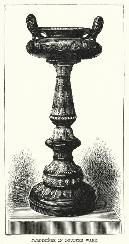 Jardiniere in Doulton ware (rytina) od English School