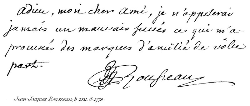 Jean Jacques Rousseau, nar. 1711, nar. 1778 od English School