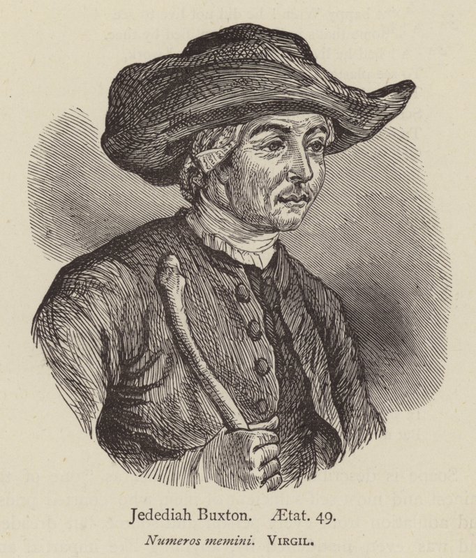 Jedediah Buxton, aetat 49 (rytina) od English School
