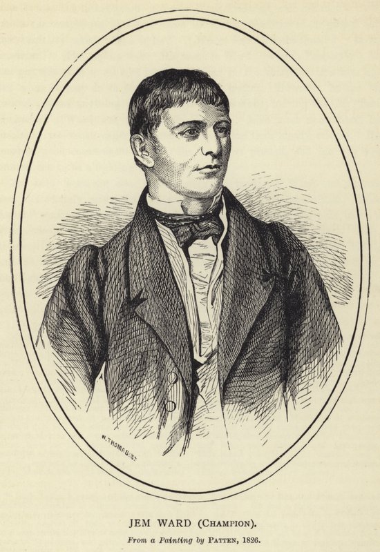 Jem Ward, šampión, z malby od Pattena, 1826 od English School